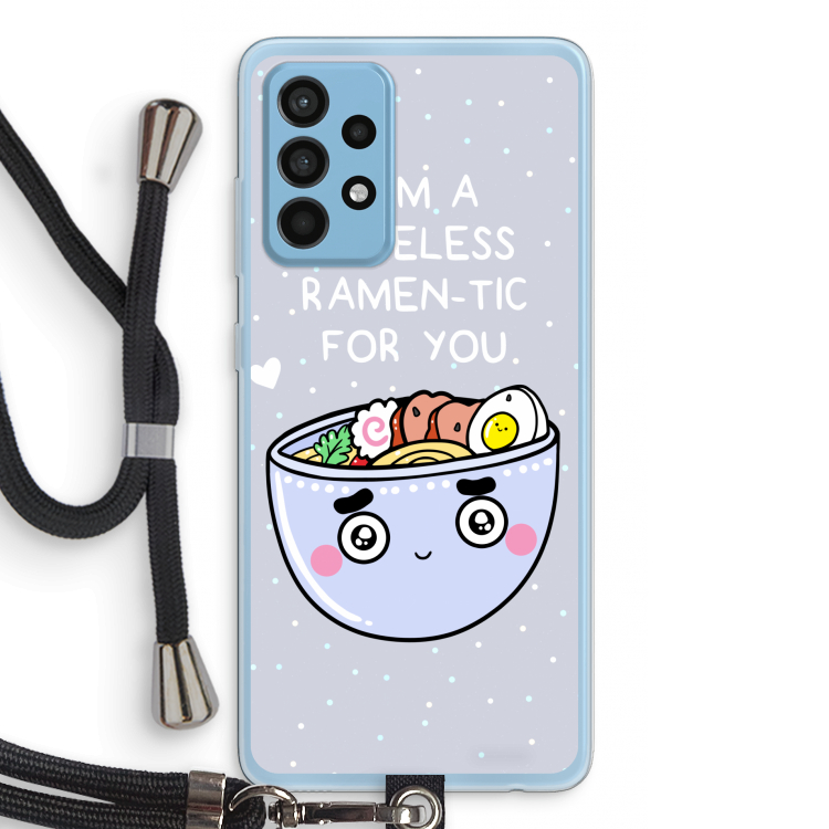 I'm A Hopeless Ramen-Tic For You: Samsung Galaxy A52 Transparant Hoesje met koord