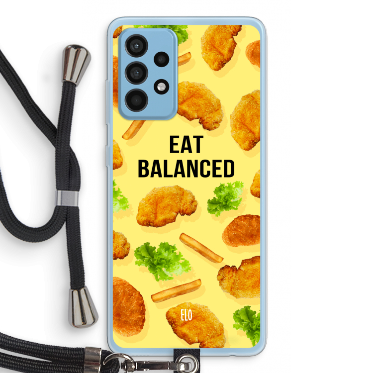 Eat Balanced: Samsung Galaxy A52 Transparant Hoesje met koord