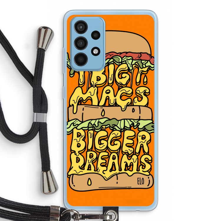 Big Macs Bigger Dreams: Samsung Galaxy A52 Transparant Hoesje met koord