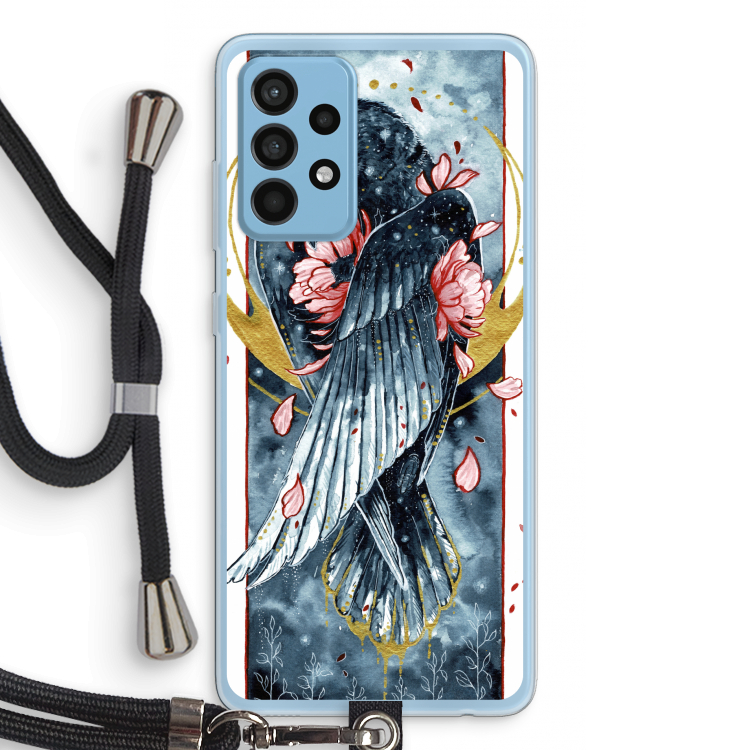 Golden Raven: Samsung Galaxy A52 Transparant Hoesje met koord