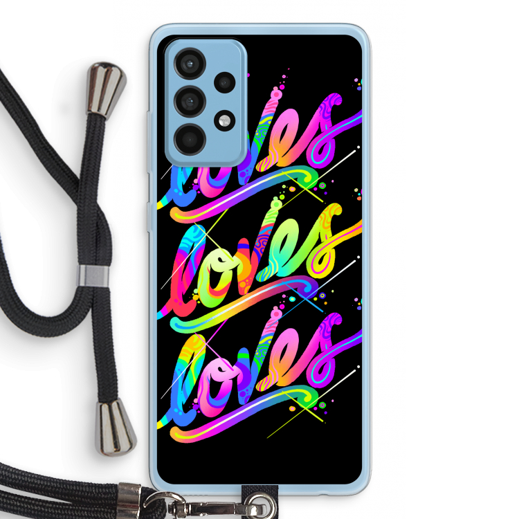 Loves: Samsung Galaxy A52 Transparant Hoesje met koord