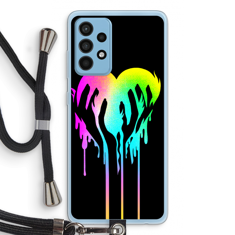 Hold My Heart: Samsung Galaxy A52 Transparant Hoesje met koord