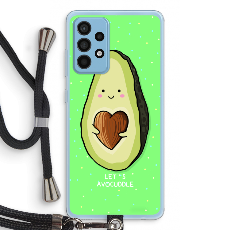 Avocuddle: Samsung Galaxy A52 Transparant Hoesje met koord