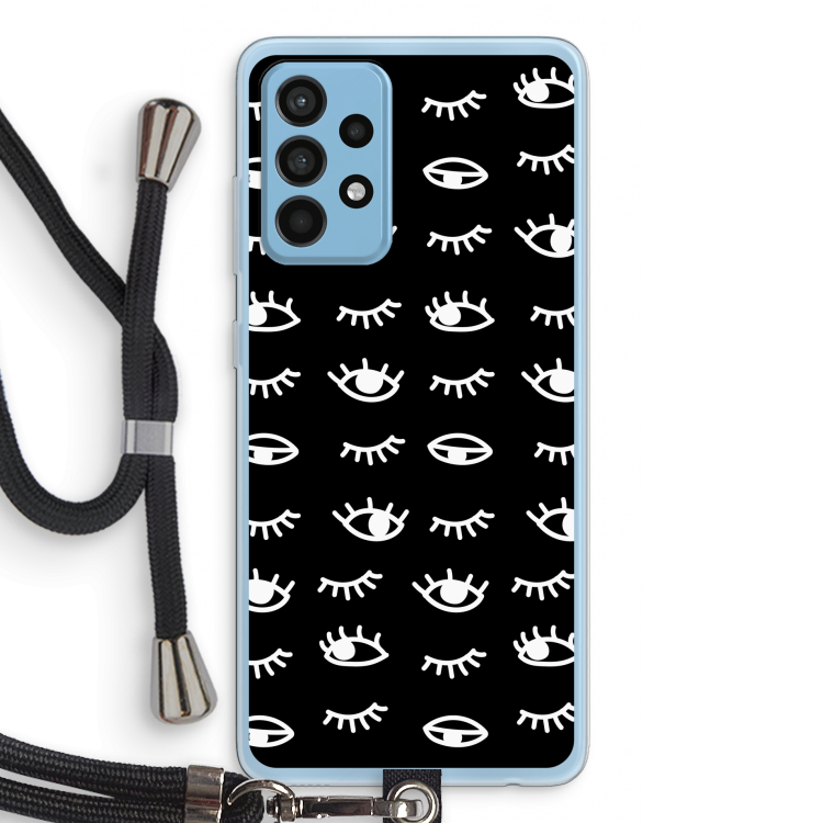 Eye pattern #3: Samsung Galaxy A52 Transparant Hoesje met koord