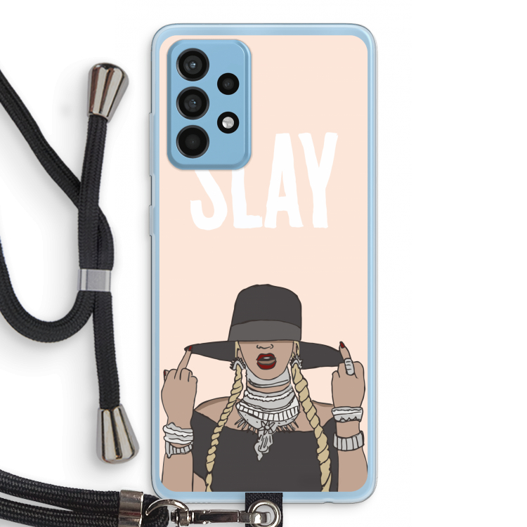 Slay All Day: Samsung Galaxy A52 Transparant Hoesje met koord