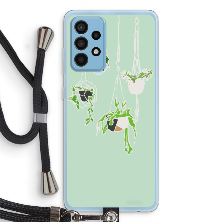 Hang In There: Samsung Galaxy A52 Transparant Hoesje met koord