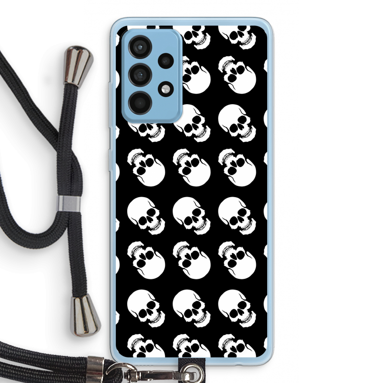 Musketon Skulls: Samsung Galaxy A52 Transparant Hoesje met koord