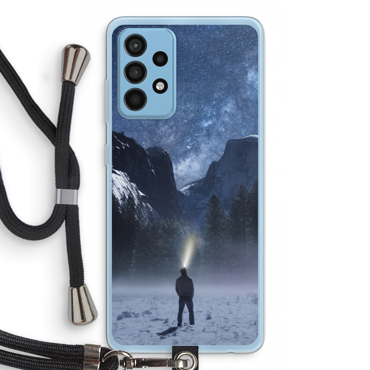Wanderlust: Samsung Galaxy A52 Transparant Hoesje met koord