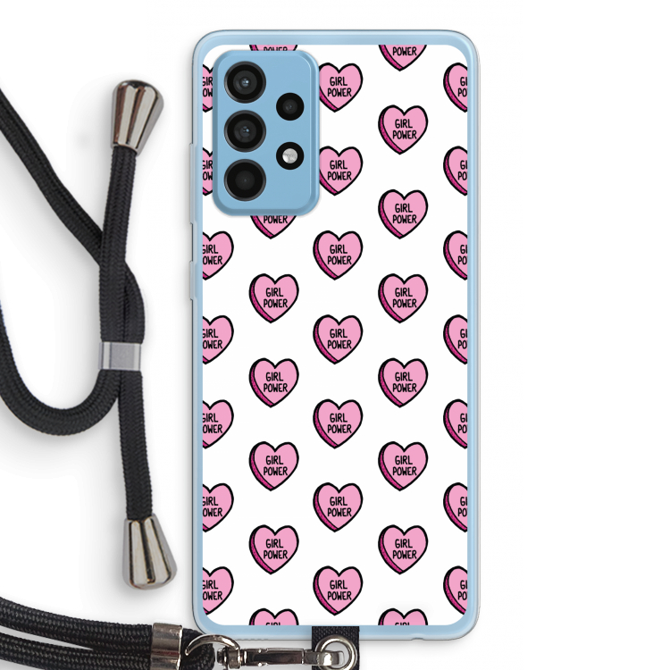 GIRL POWER: Samsung Galaxy A52 Transparant Hoesje met koord
