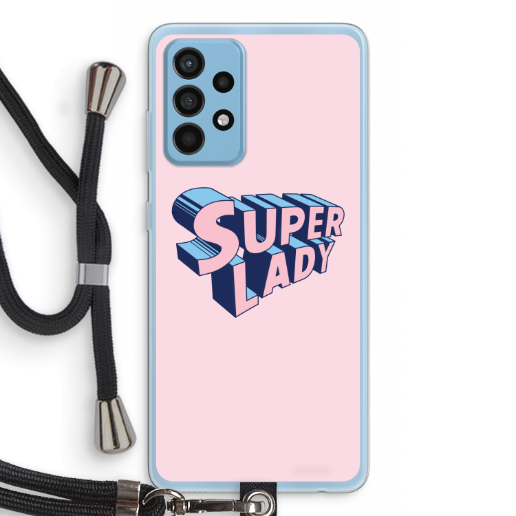 Superlady: Samsung Galaxy A52 Transparant Hoesje met koord