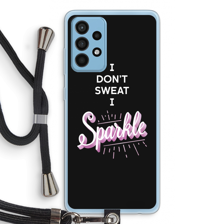 Sparkle quote: Samsung Galaxy A52 Transparant Hoesje met koord