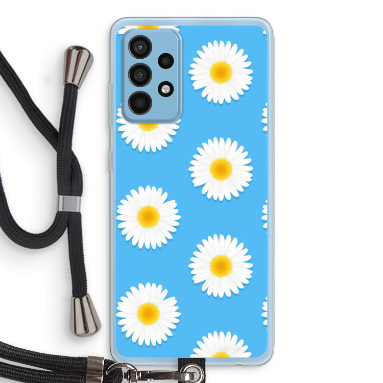Margrietjes: Samsung Galaxy A52 Transparant Hoesje met koord
