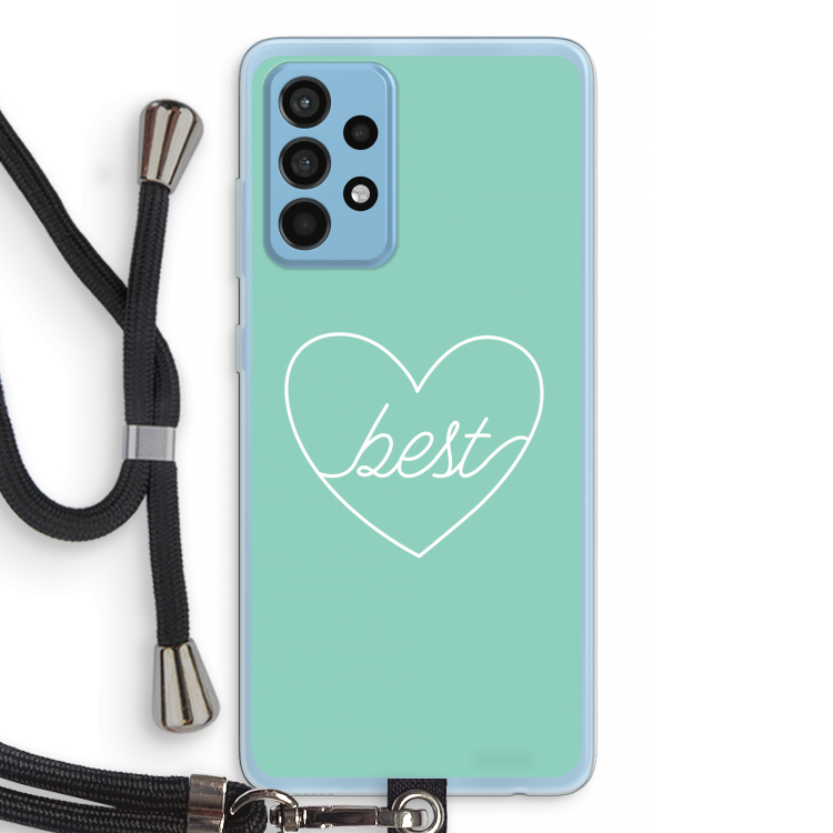 Best heart pastel: Samsung Galaxy A52 Transparant Hoesje met koord