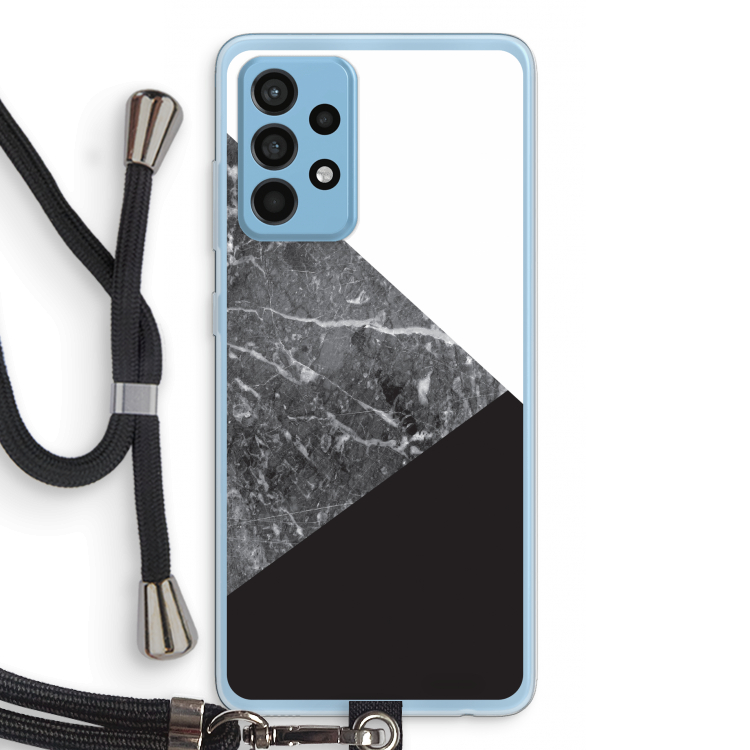 Combinatie marmer: Samsung Galaxy A52 Transparant Hoesje met koord