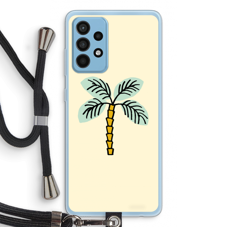 Palmboom: Samsung Galaxy A52 Transparant Hoesje met koord