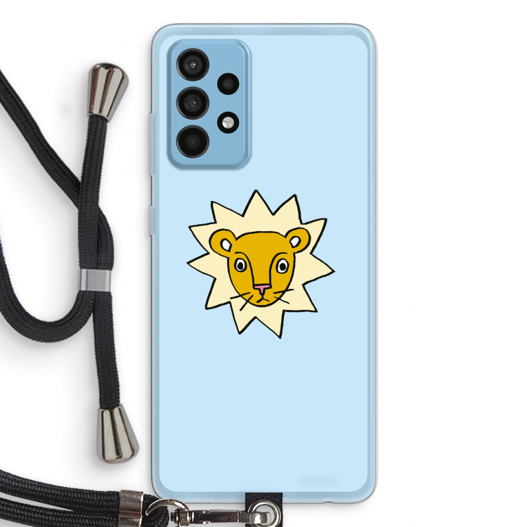 Kleine leeuw: Samsung Galaxy A52 Transparant Hoesje met koord