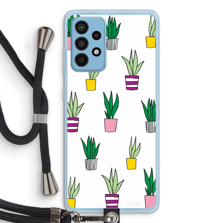Sanseveria: Samsung Galaxy A52 Transparant Hoesje met koord