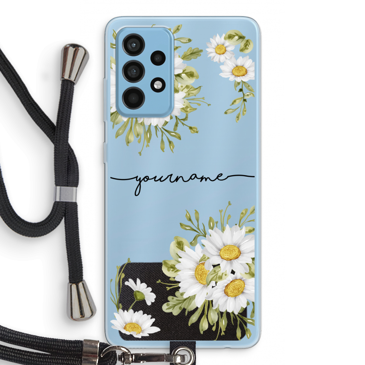 Daisies: Samsung Galaxy A52 Transparant Hoesje met koord