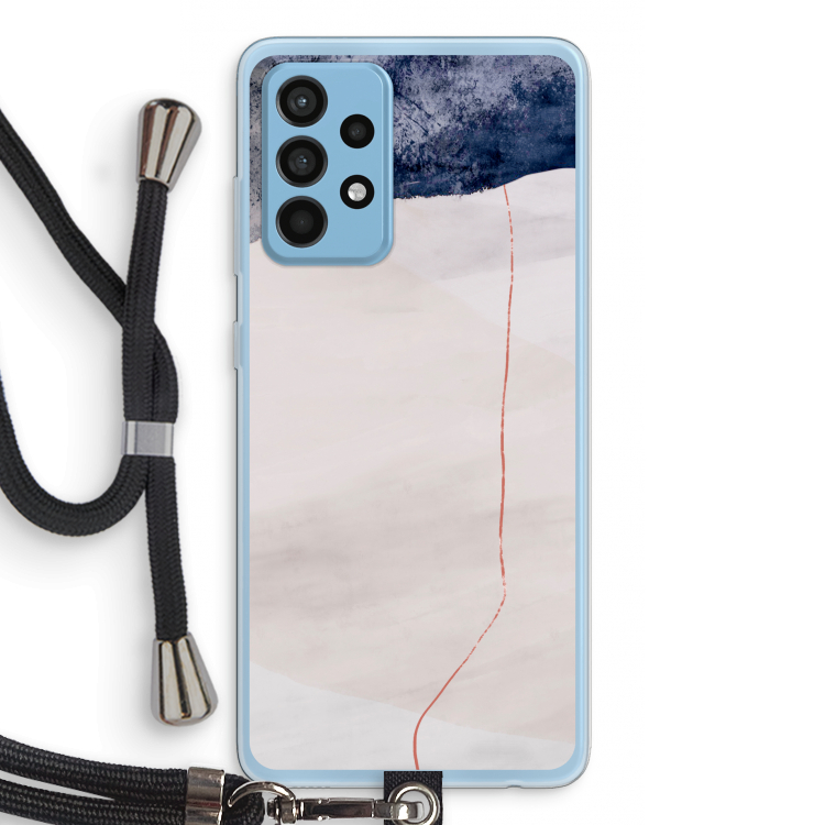Stone White: Samsung Galaxy A52 Transparant Hoesje met koord
