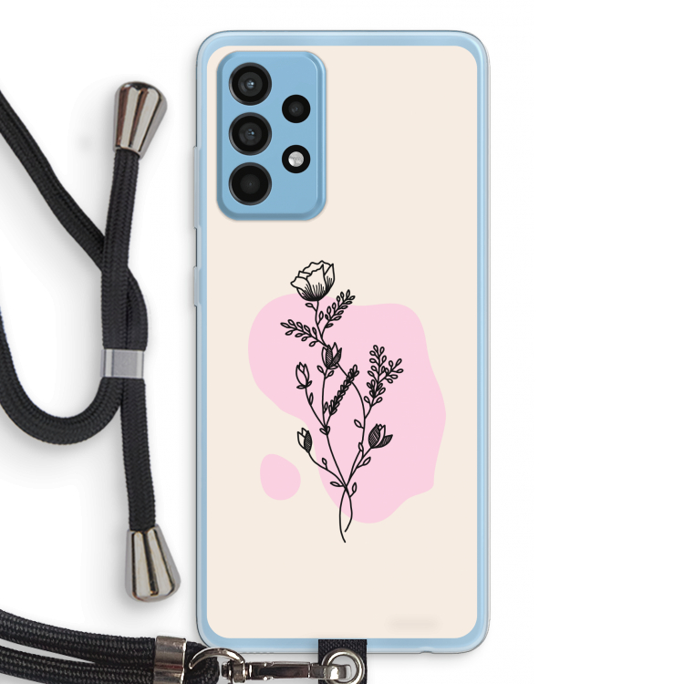 Roses are red: Samsung Galaxy A52 Transparant Hoesje met koord