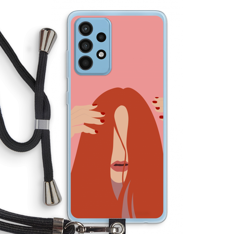 Woke up like this: Samsung Galaxy A52 Transparant Hoesje met koord