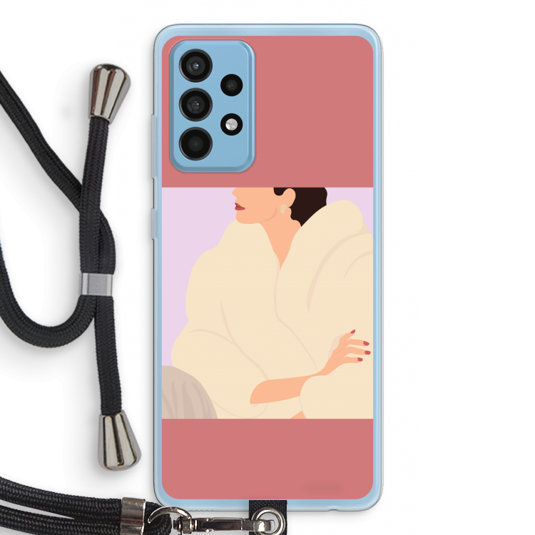 Cosy: Samsung Galaxy A52 Transparant Hoesje met koord