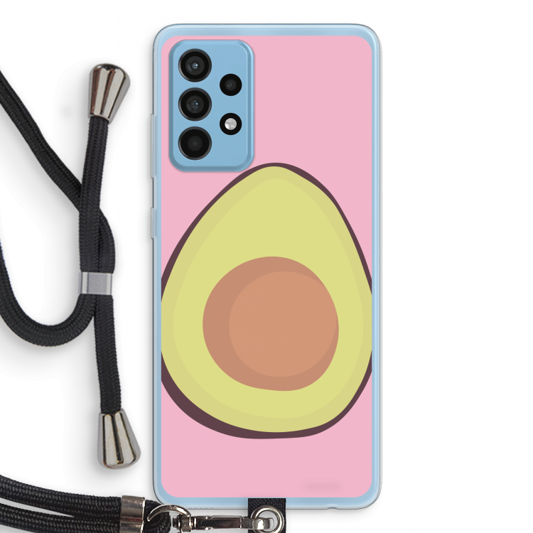 Avocado: Samsung Galaxy A52 Transparant Hoesje met koord