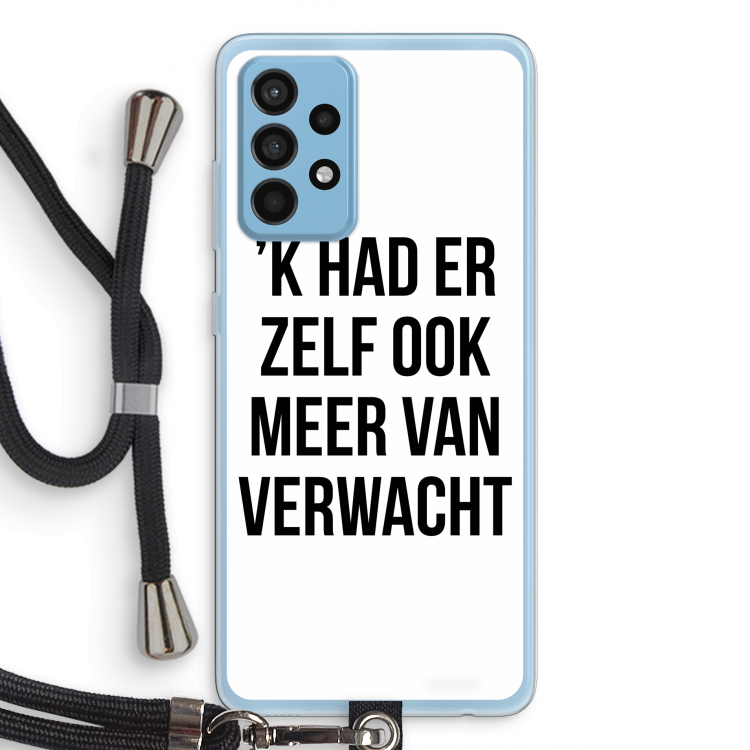 Meer verwacht: Samsung Galaxy A52 Transparant Hoesje met koord
