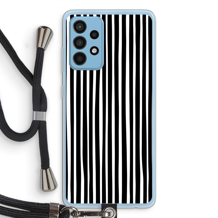 Stripes: Samsung Galaxy A52 Transparant Hoesje met koord