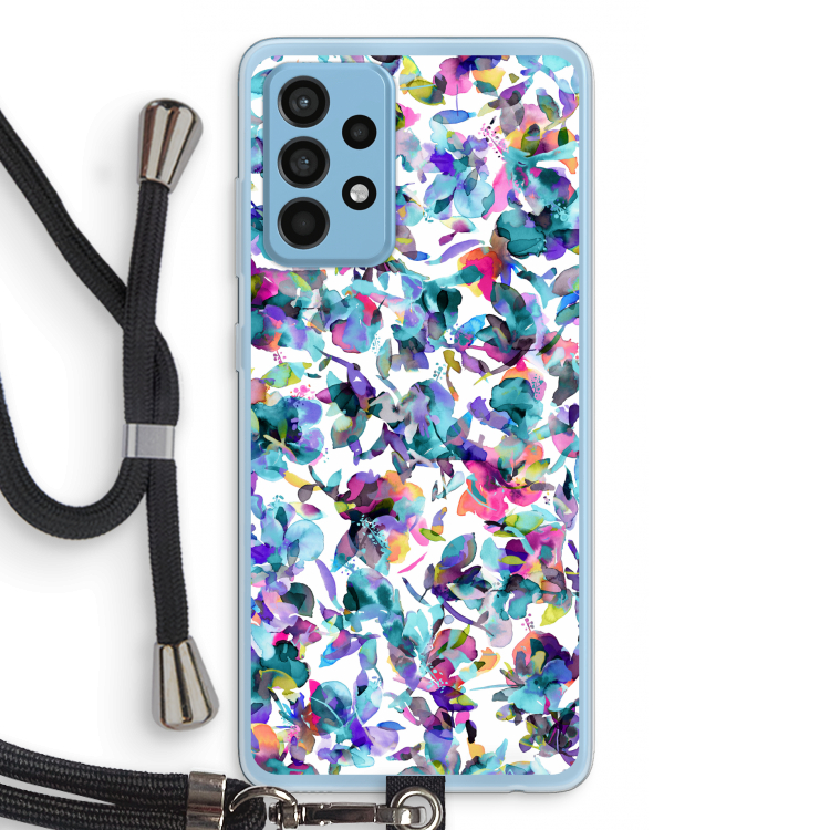 Hibiscus Flowers: Samsung Galaxy A52 Transparant Hoesje met koord