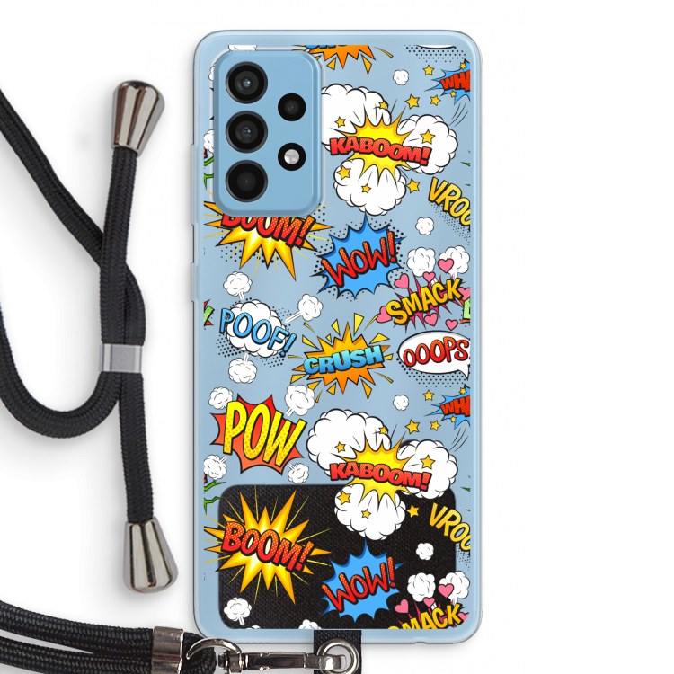 Pow Smack: Samsung Galaxy A52 Transparant Hoesje met koord