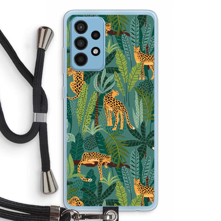 Luipaard 2: Samsung Galaxy A52 Transparant Hoesje met koord