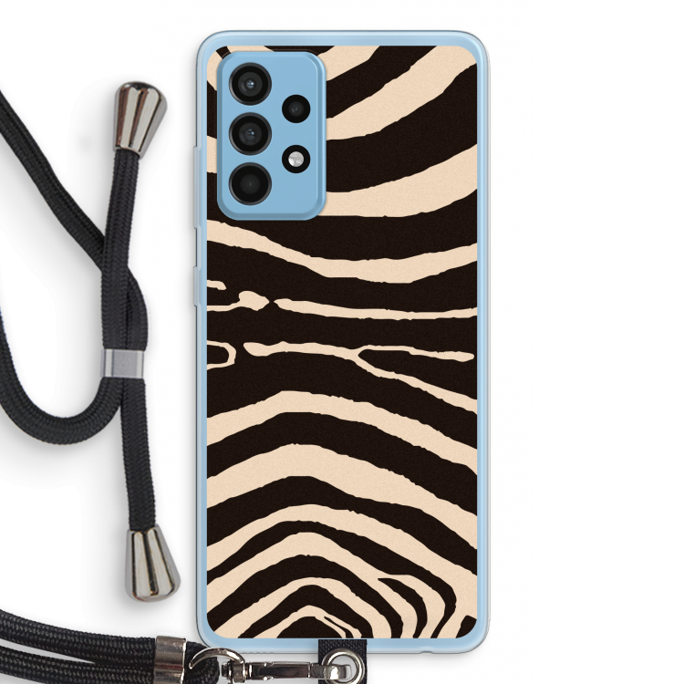 Arizona Zebra: Samsung Galaxy A52 Transparant Hoesje met koord