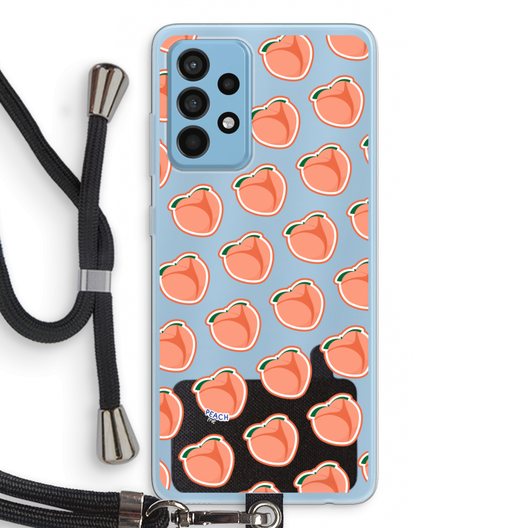 Just peachy: Samsung Galaxy A52 Transparant Hoesje met koord