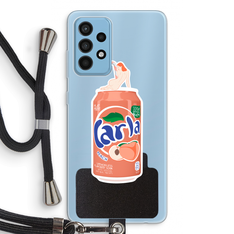 S(peach)less: Samsung Galaxy A52 Transparant Hoesje met koord