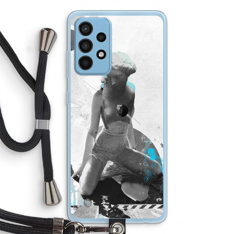 I will not feel a thing: Samsung Galaxy A52 Transparant Hoesje met koord