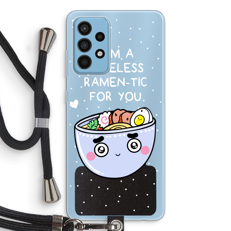 I'm A Hopeless Ramen-Tic For You: Samsung Galaxy A52 Transparant Hoesje met koord
