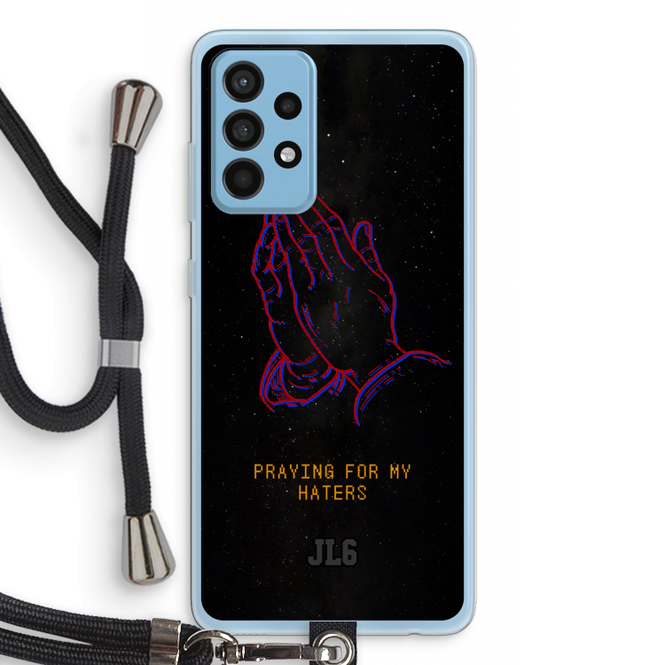 Praying For My Haters: Samsung Galaxy A52 Transparant Hoesje met koord