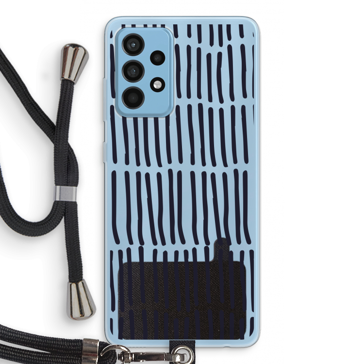 Moroccan stripes: Samsung Galaxy A52 Transparant Hoesje met koord