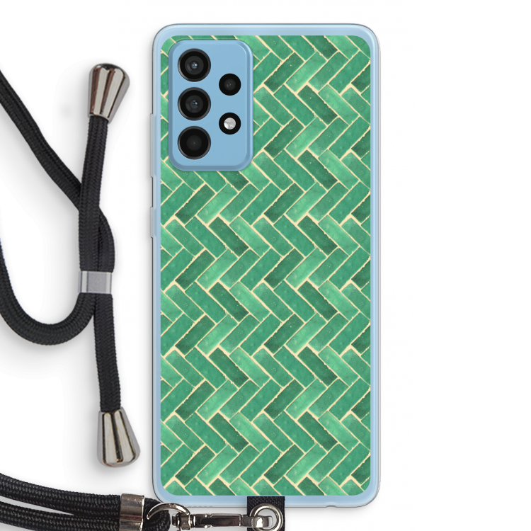 Moroccan tiles 2: Samsung Galaxy A52 Transparant Hoesje met koord
