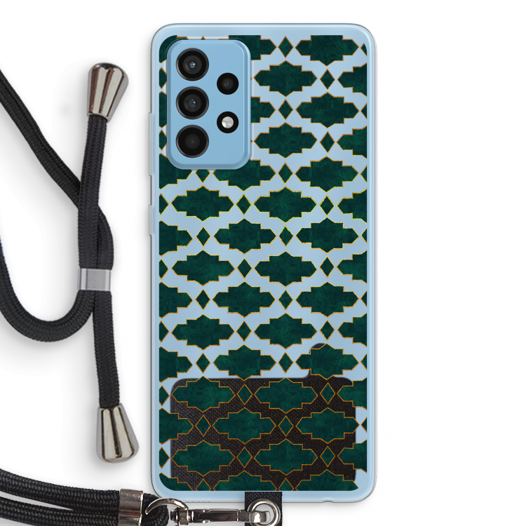 Moroccan tiles: Samsung Galaxy A52 Transparant Hoesje met koord