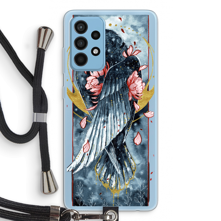Golden Raven: Samsung Galaxy A52 Transparant Hoesje met koord