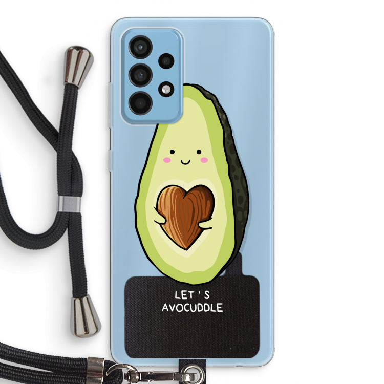 Avocuddle: Samsung Galaxy A52 Transparant Hoesje met koord