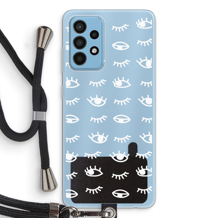 Eye pattern #3: Samsung Galaxy A52 Transparant Hoesje met koord