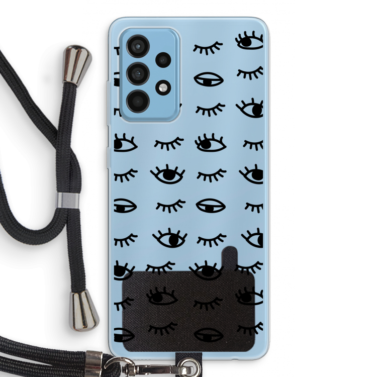 Eye pattern #2: Samsung Galaxy A52 Transparant Hoesje met koord