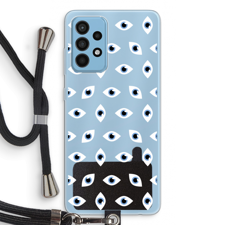 Eyes pattern: Samsung Galaxy A52 Transparant Hoesje met koord