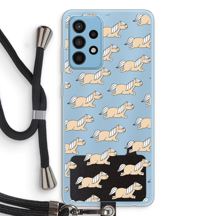 Ponys: Samsung Galaxy A52 Transparant Hoesje met koord