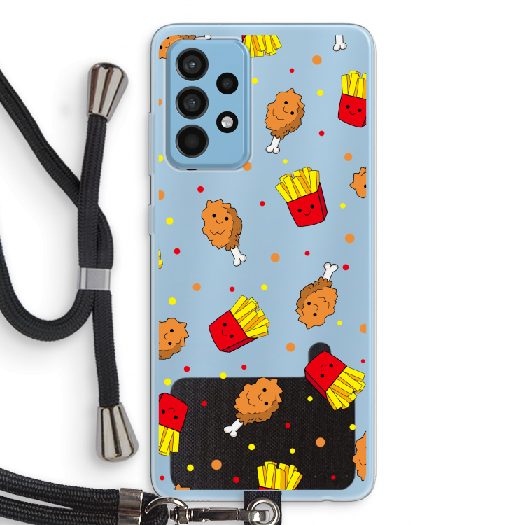 Chicken 'n Fries: Samsung Galaxy A52 Transparant Hoesje met koord