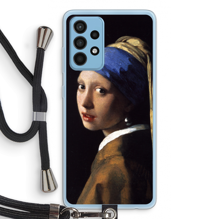 The Pearl Earring: Samsung Galaxy A52 Transparant Hoesje met koord