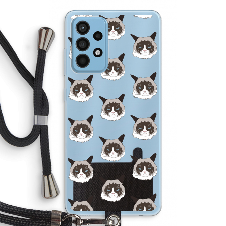 It's a Purrr Case: Samsung Galaxy A52 Transparant Hoesje met koord